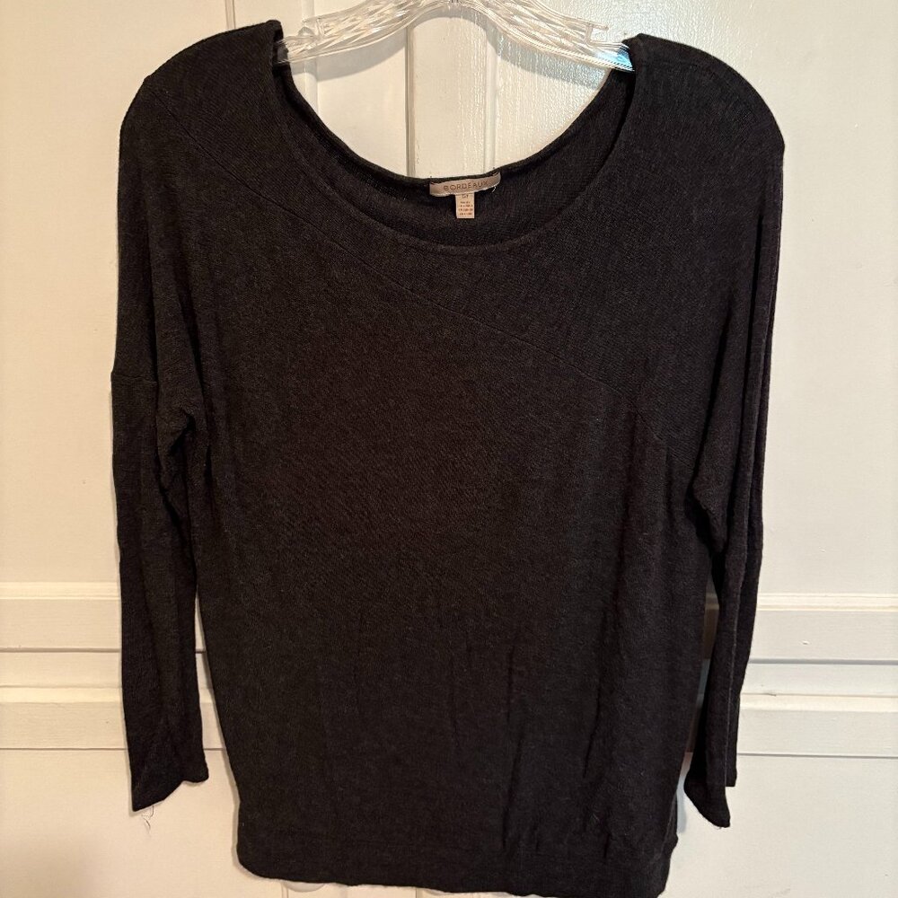 Small Bordeaux Grey Lightweight Sweater